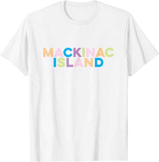 [100% Cotton]Mackinac Island Colorful Vacation T-Shirt