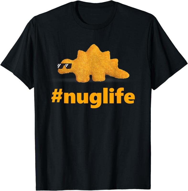 [100% Cotton]Nug Life Dino Nuggs Dino Chicken Nuggets Dinosaur Nugget T-Shirt