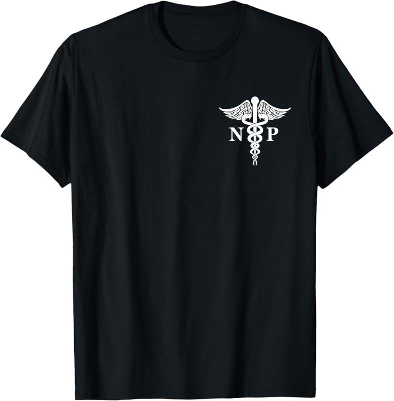 100% Cotton Nurse Practitioner Caduceus Medical Symbol Pocket Logo NP T-Shirt Hoodie, Sweatshirt | CoreVibeTees.com
