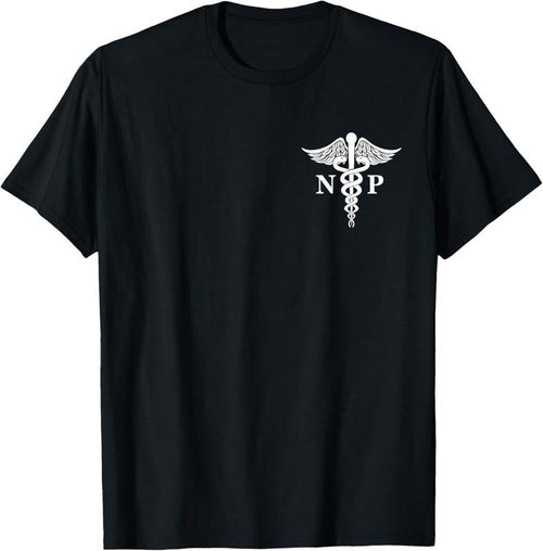 100% Cotton Nurse Practitioner Caduceus Medical Symbol Pocket Logo NP T-Shirt Hoodie, Sweatshirt | CoreVibeTees.com