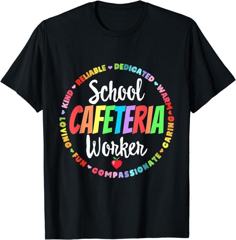 [100% Cotton]School Lunch Lady Squad Funny School Cafeteria Worker Team T-Shirt