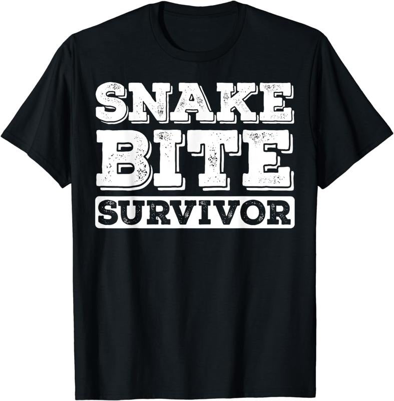 [100% Cotton]Snake Bite Survivor Venomous Cottonmouth Timber Rattlesnake T-Shirt