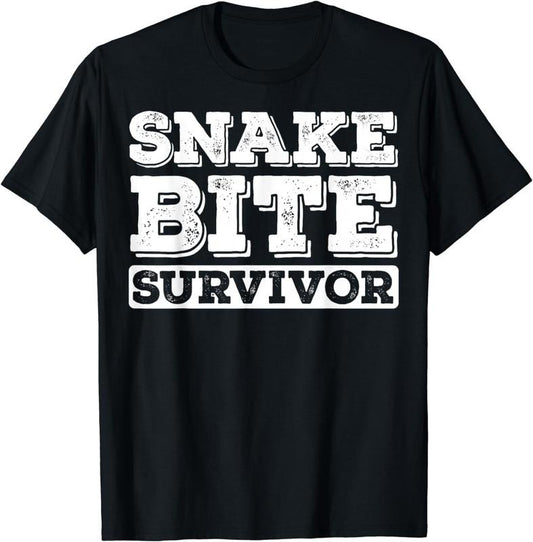 [100% Cotton]Snake Bite Survivor Venomous Cottonmouth Timber Rattlesnake T-Shirt