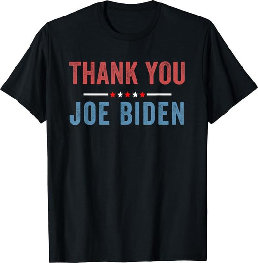 [100% Cotton]Thank You Biden, Vintage American Flag Support Pro President T-Shirt