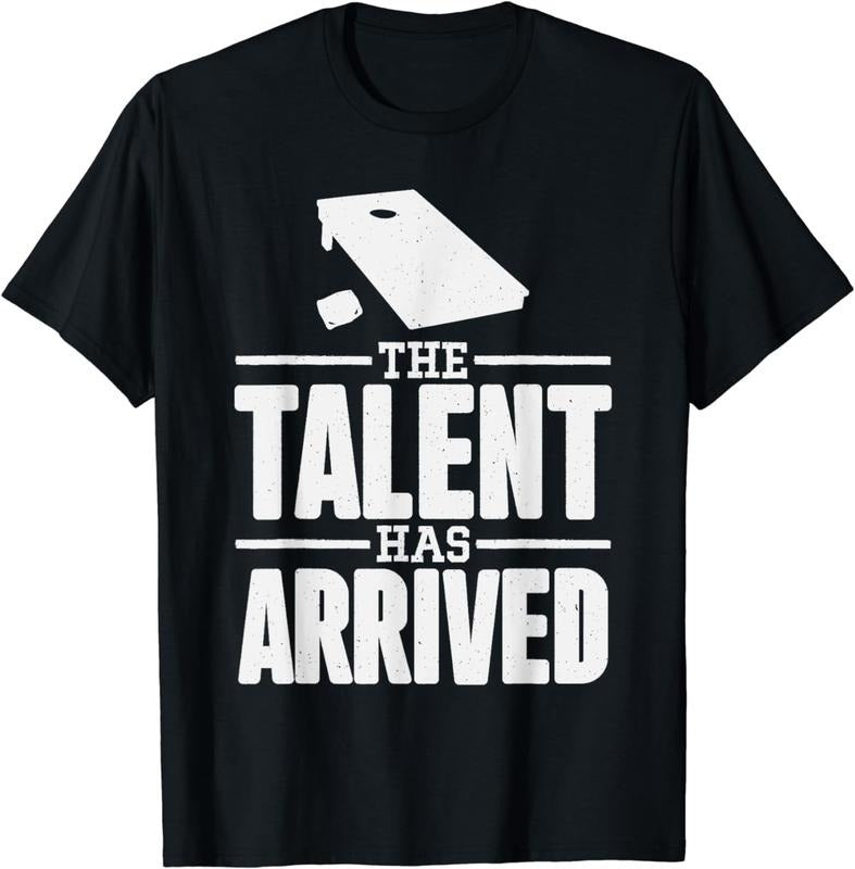 [100% Cotton]The Talent Has Arrived, Funny Cornhole Men Cornhole Grandpa T-Shirt