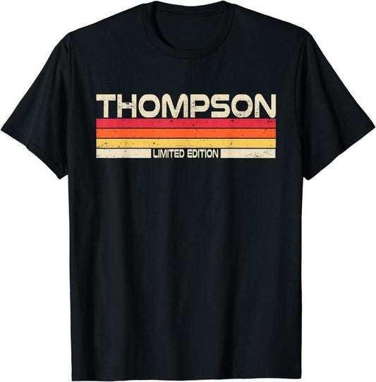 [100% Cotton]Thompson Surname Birthday Family Reunion 80s 90s Sunset T-Shirt