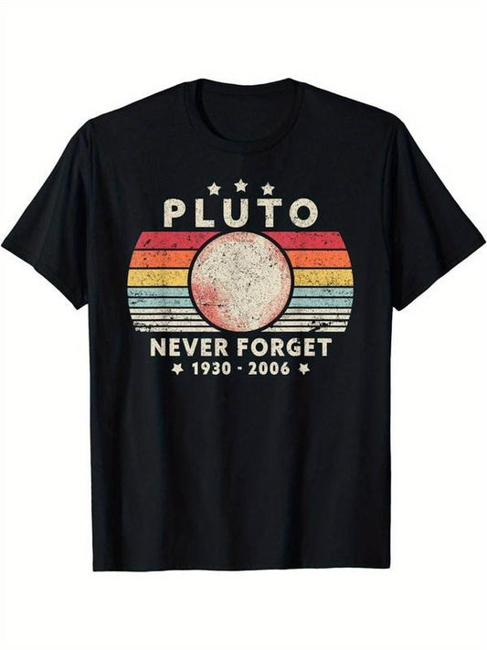 [100% Cotton]Vintage Letter Pattern Mens T-Shirt - Stylish & Comfortable Short Sleeve Crew Neck Tee for Summer Outdoors - Lightweight, breathable, Trendy Design
