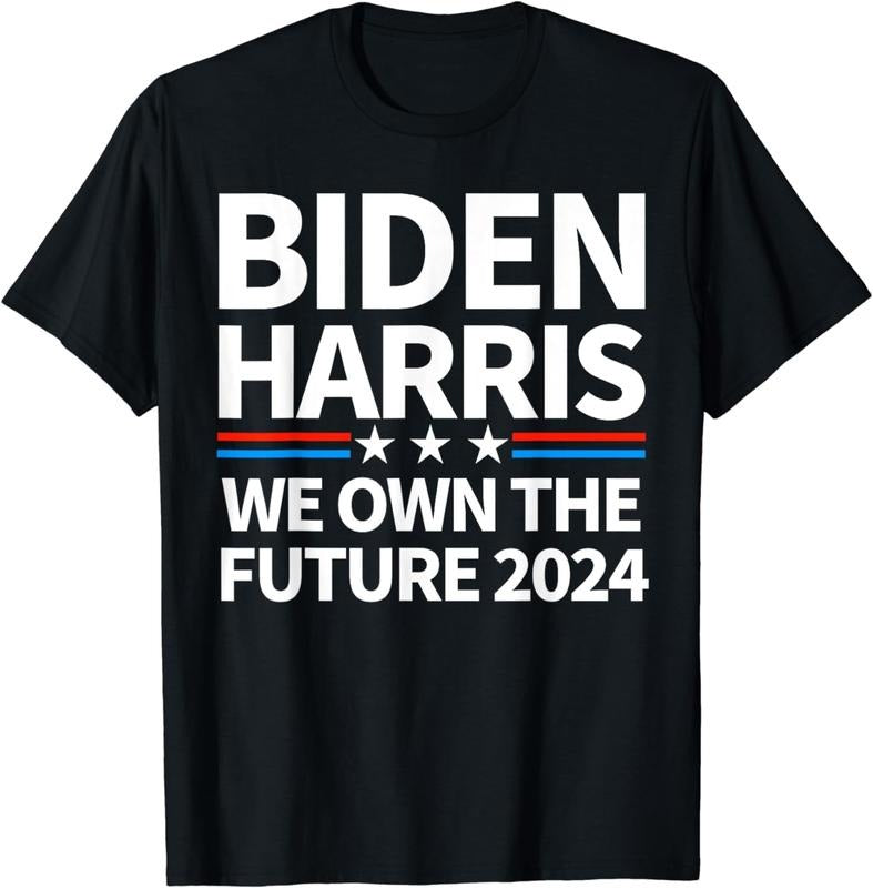 [100% Cotton]We Own The Future Biden Harris 2024 Patriotic Biden Kamala T-Shirt