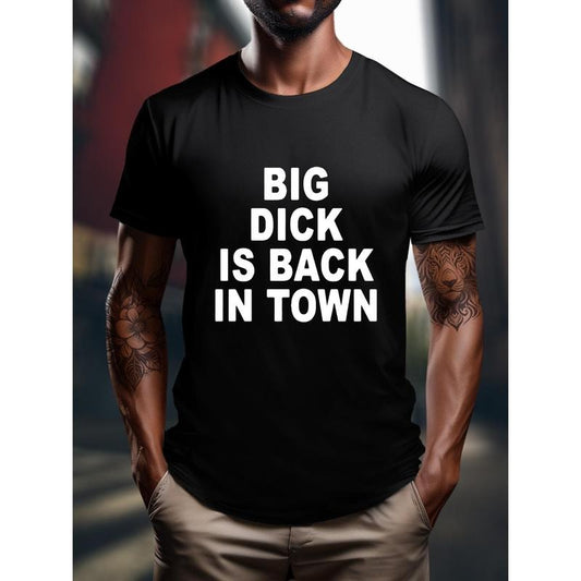 100% cotton T-shirt, crewneck men's printed T-shirt, The troublemaker is back, personalized men's wear, summer fashion outdoor sports Made in USA