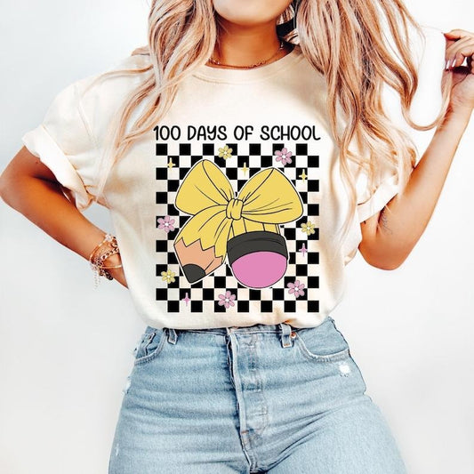100 Days of School Coquette, 100th Day Celebration, Kindergarten Teacher Tshirt