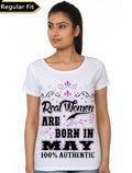 Real Women Are Born In May T-Shirt Hoodie, Sweatshirt | CoreVibeTees.com