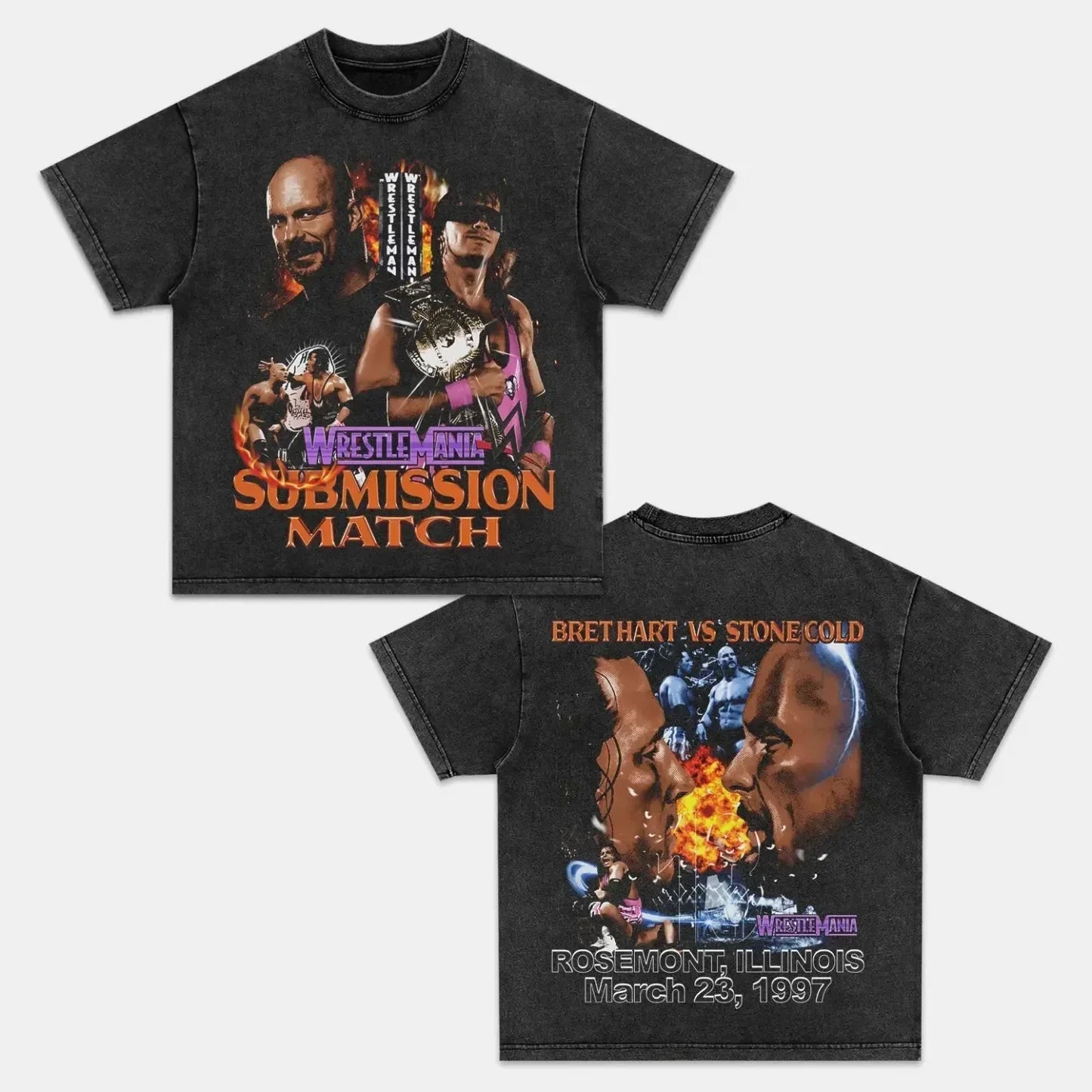 Wrestlemania 13 Back Design TEE Hoodie, Sweatshirt | CoreVibeTees.com (Image 2)