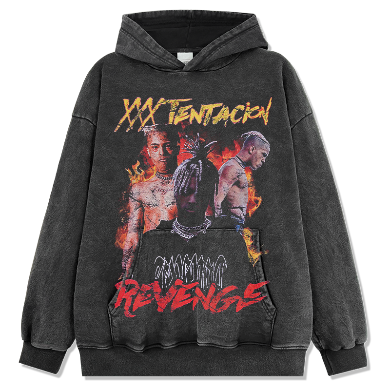 XXX TENTACION " REVENGE" HOODIE 2024 T-Shirts, Sweatshirt | CoreVibeTees.com (Image 2)