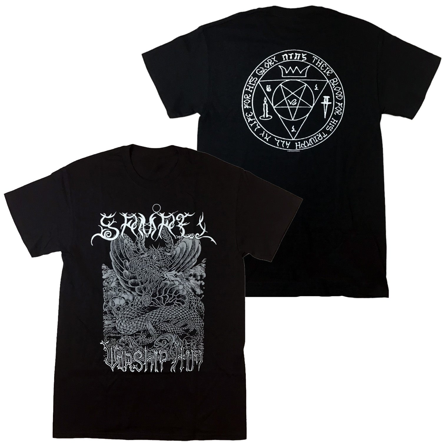 Samael - Worship Him t-shirt Hoodie, Sweatshirt | CoreVibeTees.com (Image 1)