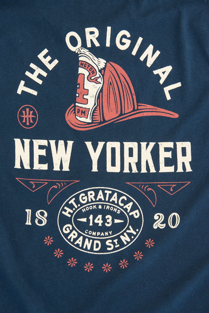 The Original New Yorker - Navy Tee Hoodie, Sweatshirt | CoreVibeTees.com (Image 3)