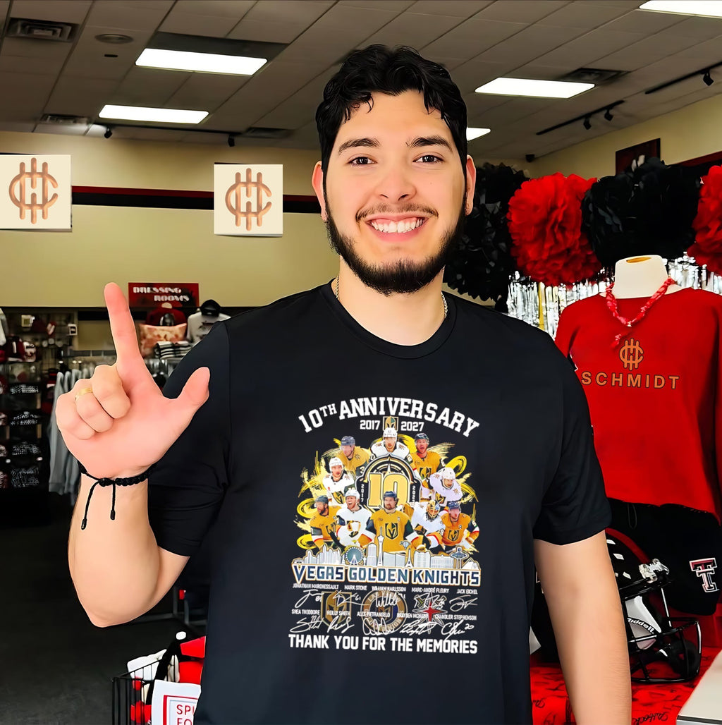 10th anniversary 2017 2027 Vegas Golden Knights thank you for the memories shirt