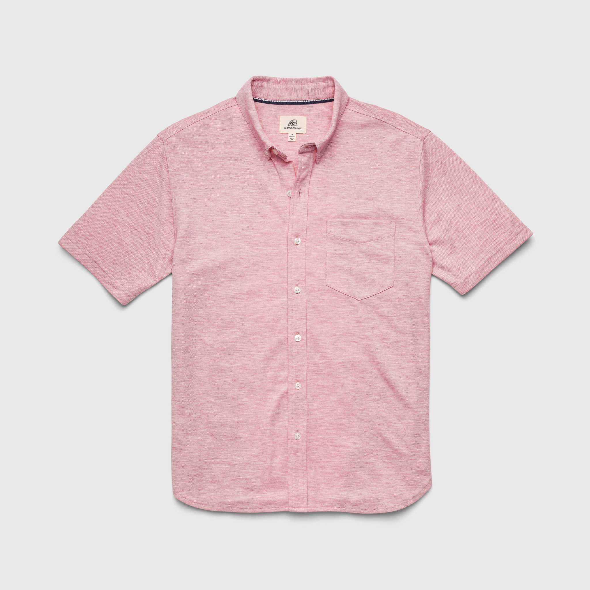 Tony Pique Knit Shirt - Pink Heather Hoodie, Sweatshirt | CoreVibeTees.com (Image 1)