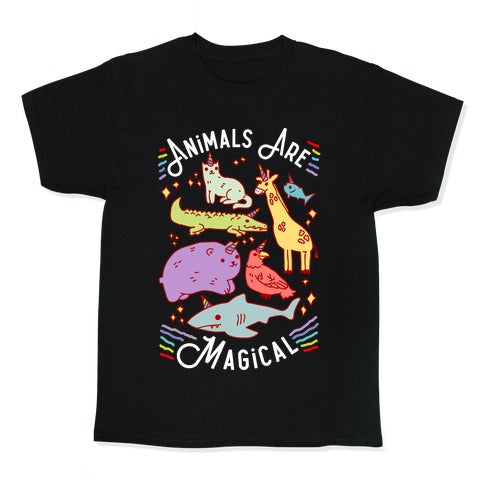 Animals Are Magical Kid's Tee Style001 Hoodie, Sweatshirt | CoreVibeTees.com (Image 1)