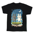 Bunnies in Moonlight Kid's Tee Hoodie, Sweatshirt | CoreVibeTees.com (Image 1)