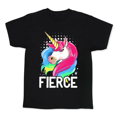 Fierce Unicorn Kid's Tee Hoodie, Sweatshirt | CoreVibeTees.com (Image 1)