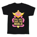 Girls Will Save The World Kid's Tee Hoodie, Sweatshirt | CoreVibeTees.com (Image 1)