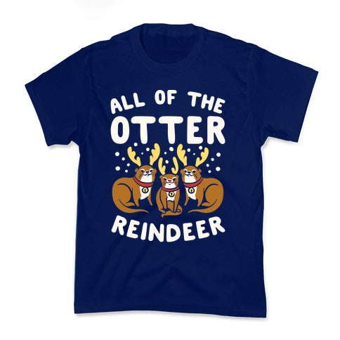 All of The Otter Reindeer Kid's Tee Hoodie, Sweatshirt | CoreVibeTees.com (Image 2)