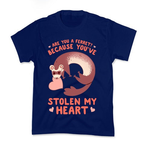 Are You A Ferret? Because You've Stolen My Heart Kid's Tee Style001 Hoodie, Sweatshirt | CoreVibeTees.com (Image 2)