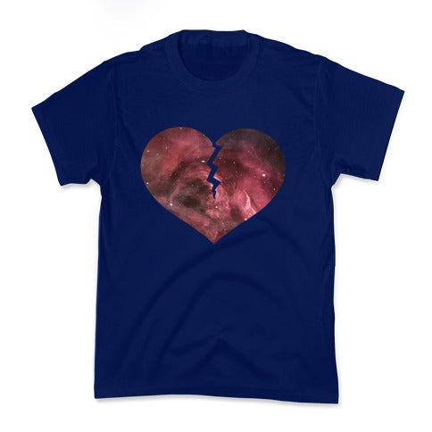 Broken Heart- Galaxy Kid's Tee Hoodie, Sweatshirt | CoreVibeTees.com (Image 2)