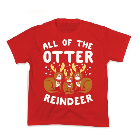 All of The Otter Reindeer Kid's Tee Hoodie, Sweatshirt | CoreVibeTees.com (Image 3)