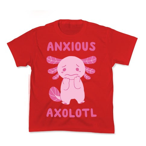 Anxious Axolotl Kid's Tee Hoodie, Sweatshirt | CoreVibeTees.com (Image 1)