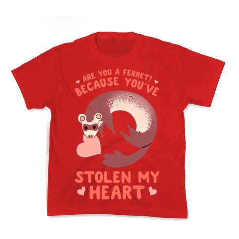 Are You A Ferret? Because You've Stolen My Heart Kid's Tee Style001 Hoodie, Sweatshirt | CoreVibeTees.com (Image 3)