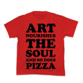 Art Nourishes The Soul And So Does Pizza Kid's Tee Hoodie, Sweatshirt | CoreVibeTees.com (Image 1)