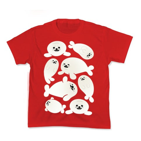 Baby Seals Pattern Study Kid's Tee Hoodie, Sweatshirt | CoreVibeTees.com (Image 3)