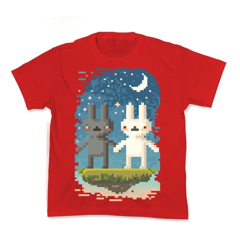 Bunnies in Moonlight Kid's Tee Hoodie, Sweatshirt | CoreVibeTees.com (Image 3)