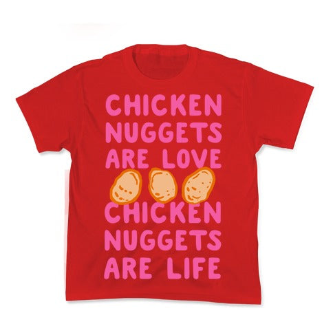 Chicken Nuggets Are Love. Chicken Nuggets Are Life. Kid's Tee Hoodie, Sweatshirt | CoreVibeTees.com (Image 3)
