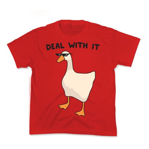Deal With It (Goose) Kid's Tee Hoodie, Sweatshirt | CoreVibeTees.com (Image 3)