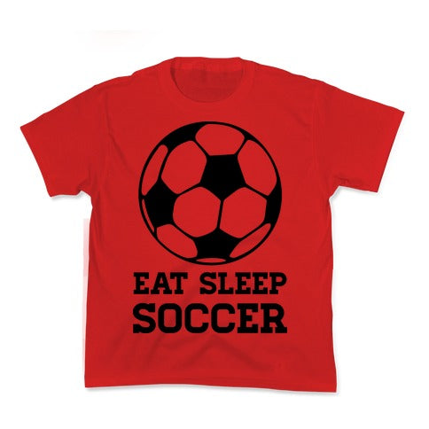 Eat Sleep Soccer Kid's Tee Hoodie, Sweatshirt | CoreVibeTees.com (Image 1)