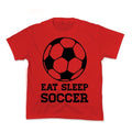 Eat Sleep Soccer Kid's Tee Hoodie, Sweatshirt | CoreVibeTees.com (Image 1)
