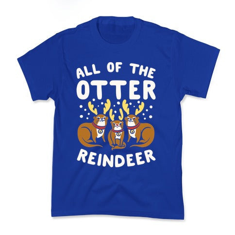 All of The Otter Reindeer Kid's Tee Hoodie, Sweatshirt | CoreVibeTees.com (Image 4)