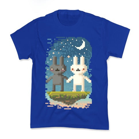 Bunnies in Moonlight Kid's Tee Hoodie, Sweatshirt | CoreVibeTees.com (Image 4)