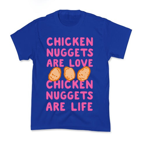 Chicken Nuggets Are Love. Chicken Nuggets Are Life. Kid's Tee Hoodie, Sweatshirt | CoreVibeTees.com (Image 4)