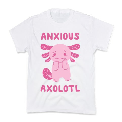 Anxious Axolotl Kid's Tee Hoodie, Sweatshirt | CoreVibeTees.com (Image 2)