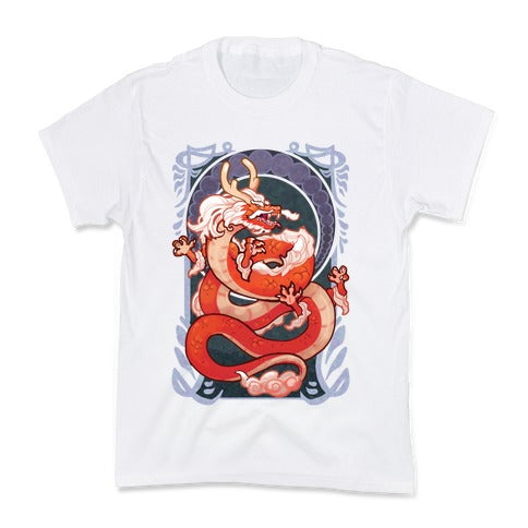 Art Nouveau Dragon Kid's Tee Hoodie, Sweatshirt | CoreVibeTees.com (Image 2)
