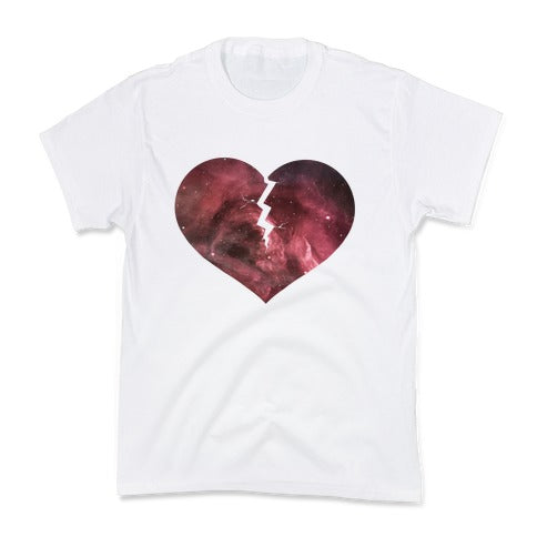 Broken Heart- Galaxy Kid's Tee Hoodie, Sweatshirt | CoreVibeTees.com (Image 5)