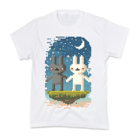 Bunnies in Moonlight Kid's Tee Hoodie, Sweatshirt | CoreVibeTees.com (Image 5)