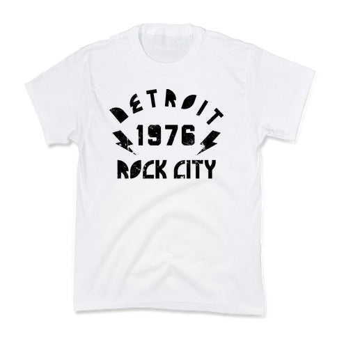 Detroit Rock City 1976 Kid's Tee Hoodie, Sweatshirt | CoreVibeTees.com (Image 2)