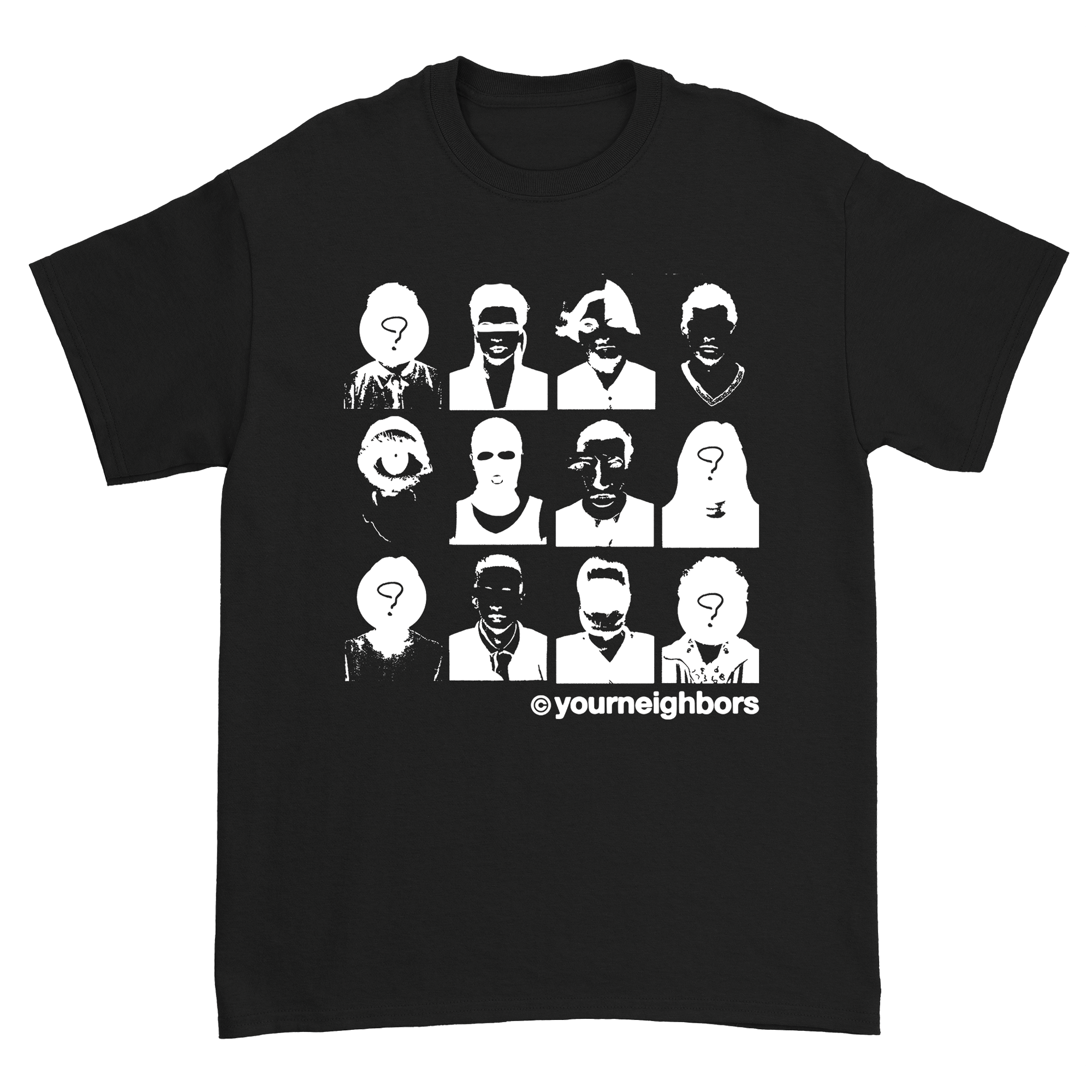 Your Neighbors - 12Face T-Shirt (Black) Hoodie, Sweatshirt | CoreVibeTees.com