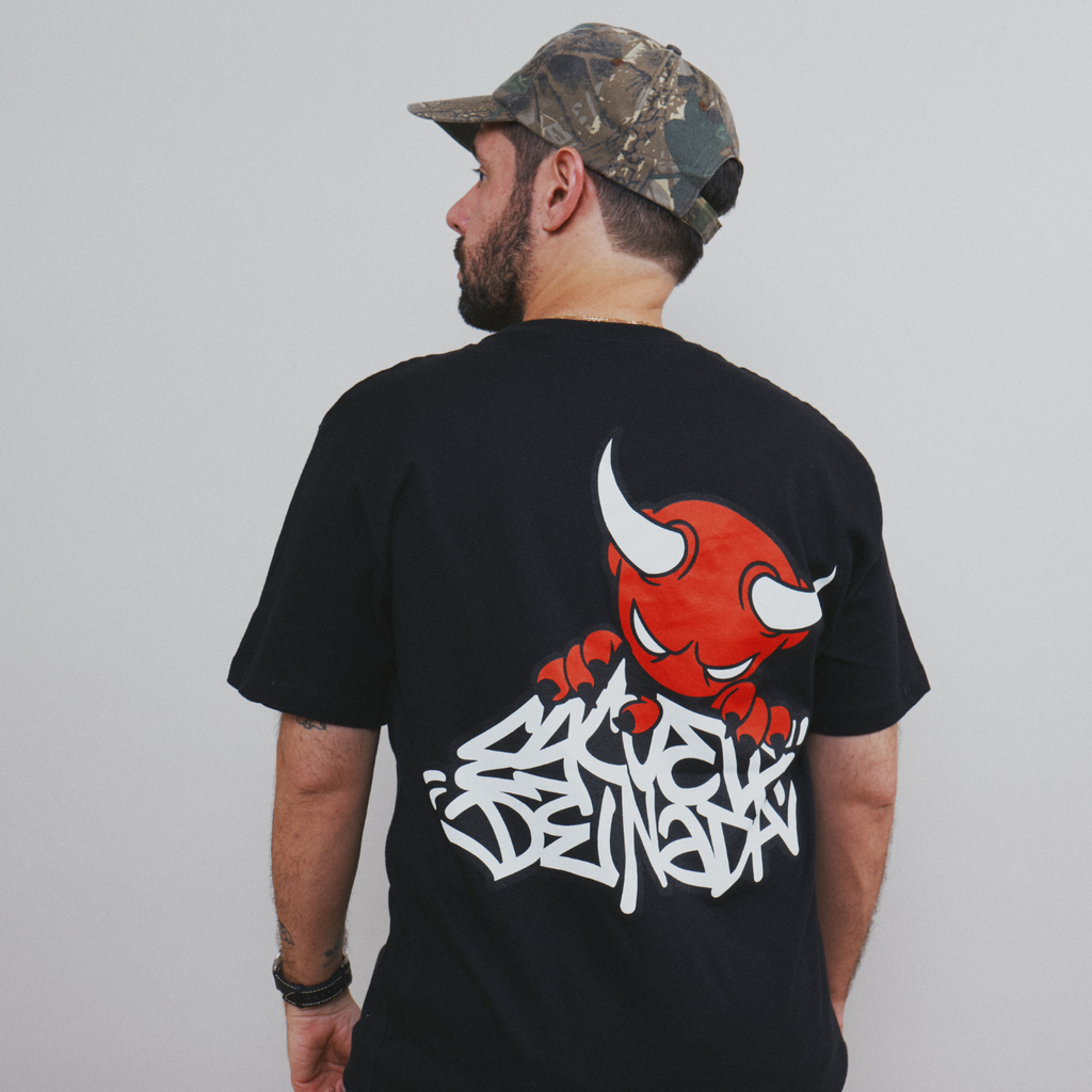 Escuela De Nada - Demonio Black Tee Hoodie, Sweatshirt | CoreVibeTees.com (Image 3)