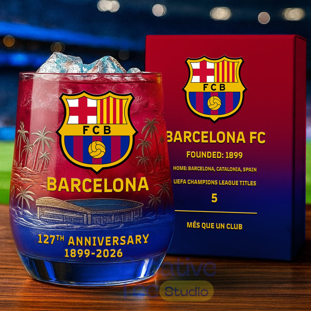 Barcelona 127th Anniversary Whiskey Glass