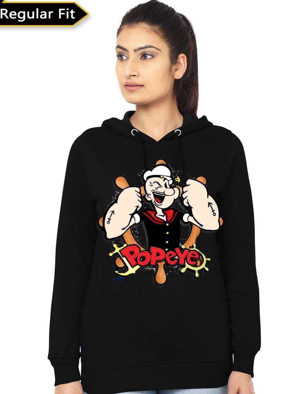 Popeye The Sailor Man Black T-Shirt Hoodie, Sweatshirt | CoreVibeTees.com